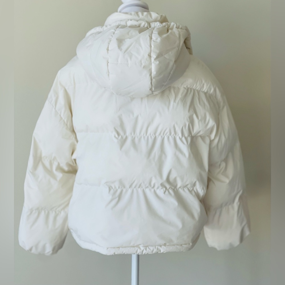 Shein Women's Solid Color Long Sleeve Zipper Collar Casual Hooded puffer Jacket - Picture 7 of 11